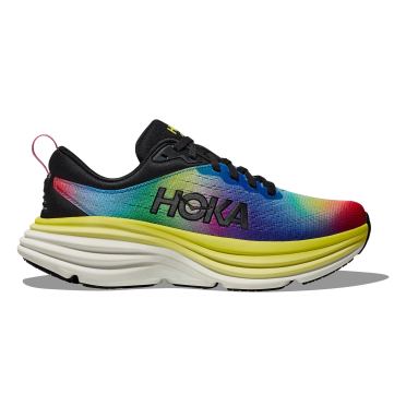 Hoka Bondi 8 hardloopschoenen zwart/regenboog dames 