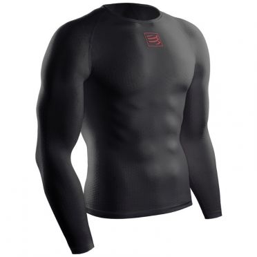 Compressport 3D thermo ultralight lange mouwen ondershirt zwart 