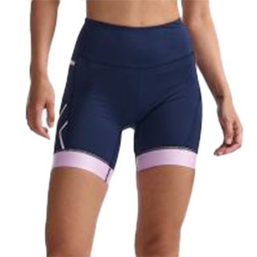 2XU Core 7 inch tri shorts blauw/roze dames 