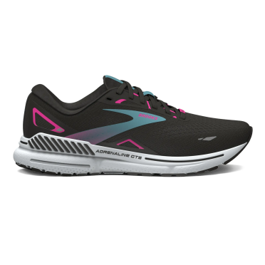 Brooks Adrenaline GTX 23 hardloopschoenen black/knockout/pink/aqua dames 