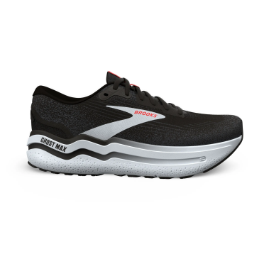 Brooks Ghost Max 2 hardloopschoenen black/white/fiery red heren 