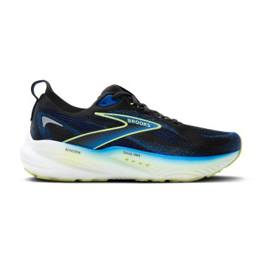 Brooks Glycerin 22 hardloopschoenen black/cobalt/neo yellow heren 