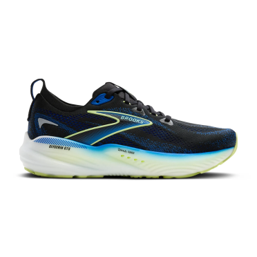 Brooks Glycerin GTS 22 hardloopschoenen black/cobalt/neo yellow heren 