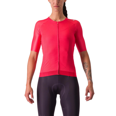 Castelli Aero Pro 7.0 fietsshirt korte mouw hibiscus dames 