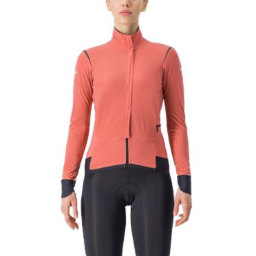 Castelli Alpha Flight RoS lange mouw fietsjack rood dames 