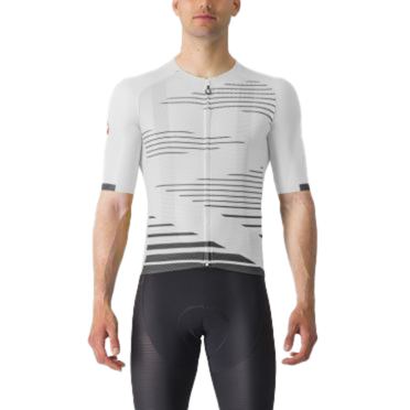 Castelli Climber's 4.0 korte mouw fietsshirt wit/zwart heren 