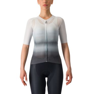 Castelli Climber's 4.0 korte mouw fietsshirt wit/zwart dames 