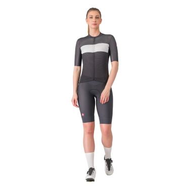 Castelli Elegante jersey korte mouw zwart/zilver dames 