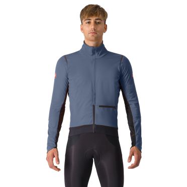 Castelli Alpha Doppio RoS lange mouw fietsjack twilight blue/silver reflex heren 