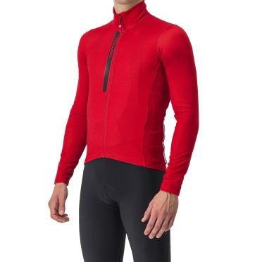 Castelli Entrata Thermal fietsshirt lange mouw rich red/black heren 