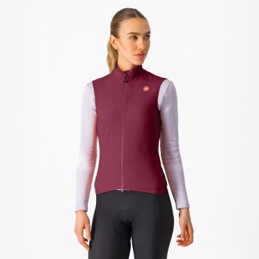 Castelli Espresso vest mouwloos deep bordeaux dames 