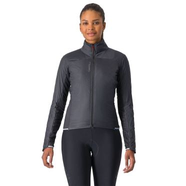 Castelli Fly direct lange mouw fietsjack light black/silver gray dames 