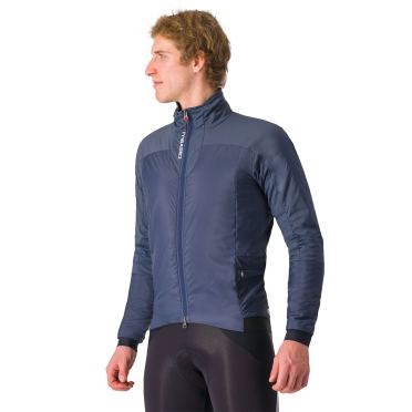 Castelli Fly Thermal lange mouw fietsjack twilight blauw heren 