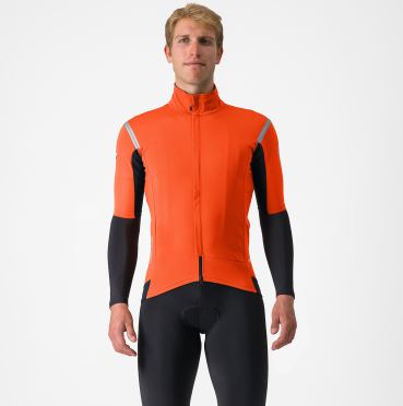 Castelli Gabba RoS 2 korte mouw fietsjack brilliant orange/silver reflex heren 