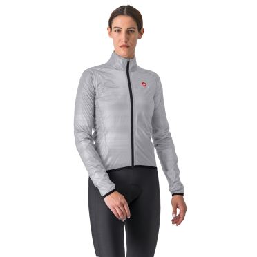 Castelli Squall shell fietsjack silver gray/black dames 