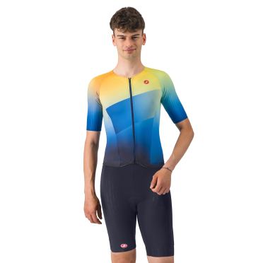 Castelli free sanremo 3 suit short sleeve multicolor heren 