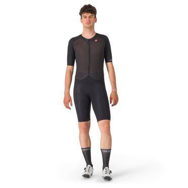 Castelli sanremo speed suit korte mouw zwart heren 