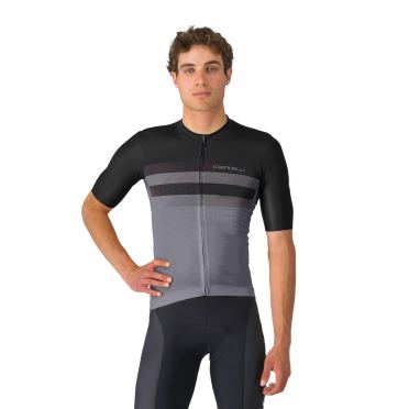 Castelli Simbolo jersey fietsshirt korte mouw zwart/grijs heren 