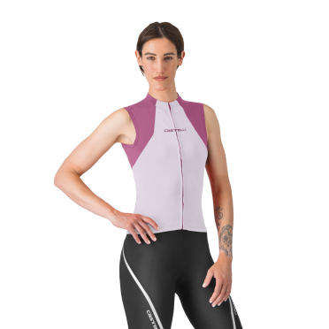 Castelli Sole sleeveless jersey roze dames 