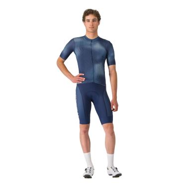 Castelli vortice jersey fietsshirt korte mouw blauw heren 