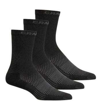 Craft CORE high dry sock 3-pack zwart unisex 