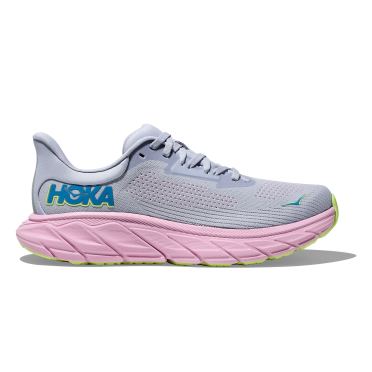 Hoka Arahi 7 hardloopschoenen grijs/roze dames 