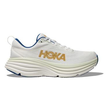 Hoka Bondi 8 hardloopschoenen wit/goud heren 