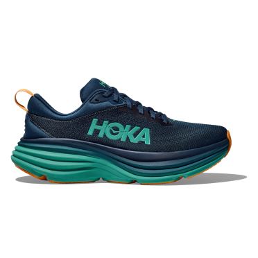 Hoka Bondi 8 hardloopschoenen blauw/groen/oranje heren 