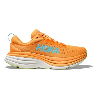 Hoka Bondi 8 wide hardloopschoenen oranje dames 