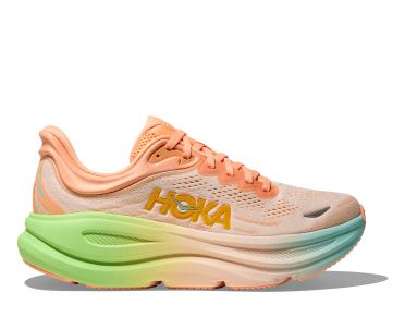 Hoka Bondi 9 Hardloopschoenen Frost/Pale Tangerine Dames 