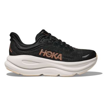 Hoka Bondi 9 hardloopschoenen black/rose gold dames 