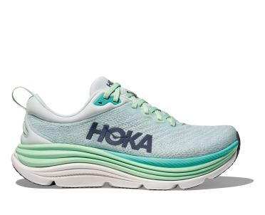 Hoka Gaviota 5 hardloopschoenen Snow melt/Cielo blue dames 