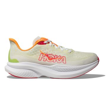 Hoka Mach 6 hardloopschoenen wit/groen dames 