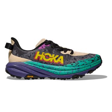 Hoka Speedgoat 6 hardloopschoenen Oatmeal/Mountain Iris Heren  