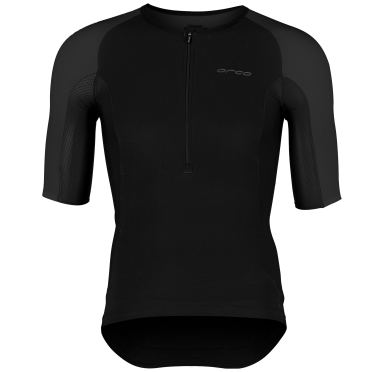 Orca Athlex Sleeved tri top korte mouw zwart/zilver heren 