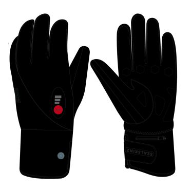 SealSkinz Upwell Cold weather verwarmde fietshandschoenen zwart 