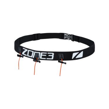 Zone3 racebelt met gel loops zwart/wit 