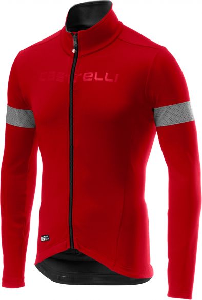 Vertrek naar vos Sleutel Castelli Nelmezzo ros lange mouw fietsshirt rood heren kopen? Bestel bij  triathlon24.be