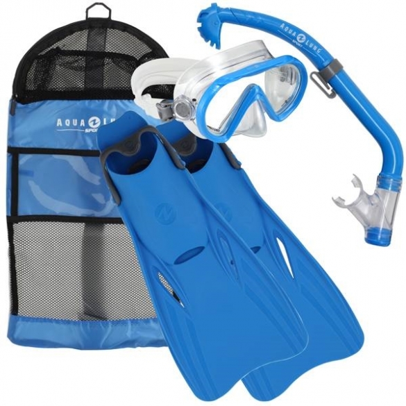 vereist duif Zeug Aqua Lung Sport Santa Cruz Kids Snorkelset maat L/XL blauw kopen? Bestel  bij triathlon24.be