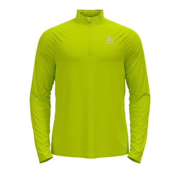 oplichter Zuidelijk Ondergeschikt Odlo Essential Ceramiwarm (zip) hardloopshirt lange mouw geel heren kopen?  Bestel bij triathlon24.be