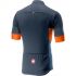 Castelli Prologo VI fietsshirt korte mouw blauw/oranje  19015-070