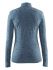 Craft Active Comfort Zip lange mouw ondershirt blauw/teal dames  1904479-1370