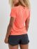 Craft Vent Mesh korte mouw hardloopshirt oranje dames  1908704-825000