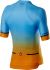 Castelli Aero race 6.0 korte mouw fietsshirt blauw/oranje heren  20011-991