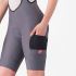 Castelli Unlimited cargo w bibshort grijs dames  4523048-021